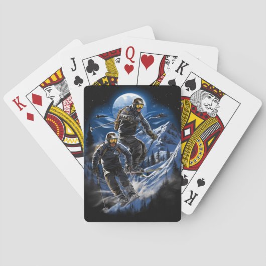 Ski Actie Pokerkaarten (Achterkant)