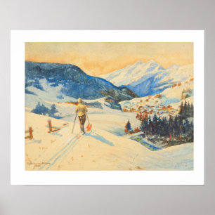  ski-afbeelding, cross-country skiën poster