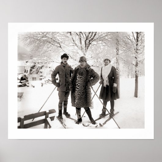  ski-afbeelding, Mode op de piste Poster (Voorkant)