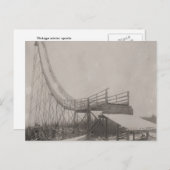  ski-afbeelding, Ski-springveiligheid! Briefkaart (Voorkant / Achterkant)