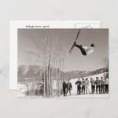  ski-afbeelding, Tricks op ski's Briefkaart (Voorkant / Achterkant)