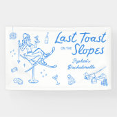 Ski Afscheid van de Meisjes Feest Banner Laatste T (Horizontaal)