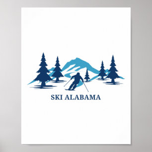 Ski Alama Ski Resort Skiër Poster