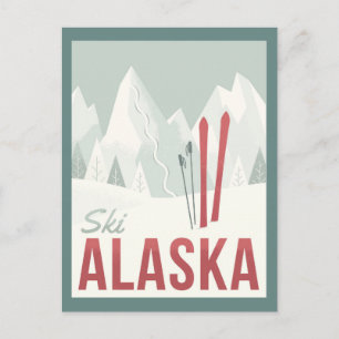 Ski Alaska Briefkaart