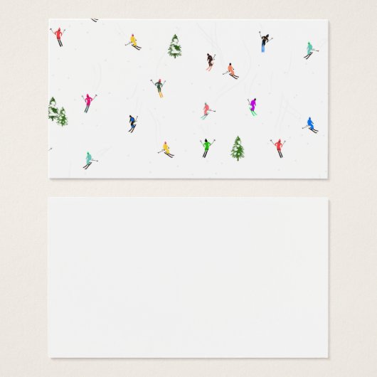 Ski alpin d'hiver Ski Ski Ski Motif (Devant & derrière)