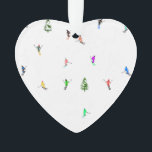 Ski alpin d'hiver Ski Ski Ski Motif<br><div class="desc">skieur d'hiver cool design motif avec skieurs skieurs sur les pistes de la station de ski alpin parmi des sapins enneigés dans les alpes. Les skieurs freeride portent des combinaisons de ski rétro vintages et colorées, descendent en ski avec des skis sur un arrière - plan de paysage de montagne...</div>