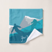 Ski alpin personnalisé (Gant de toilette)