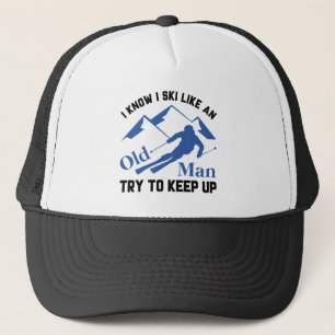 Ski als een oud Man Trucker Pet