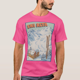 Ski Alta Utah Ski Travel Poster T-shirt