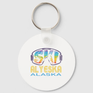 Ski Alyeska Alaska Skiing Vacation Sleutelhanger