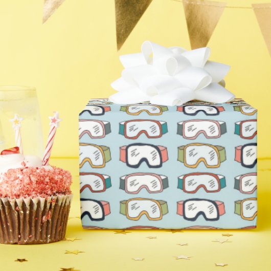 Ski and Snowboard Goggles Gift Wrap Cadeaupapier (Verjaardagsfeest)