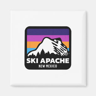 Ski Apache New Mexico Skiën Snowboarding familie T Magneet