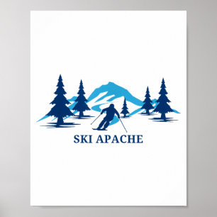 Ski apache new mexico skioord skiën skiër poster