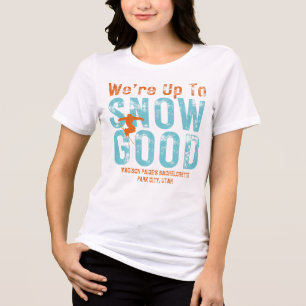 Ski Après Winter Bachelorette-feest Turquoise  Tri-Blend Shirt