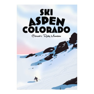 Ski Aspen Colorado Foto Afdruk