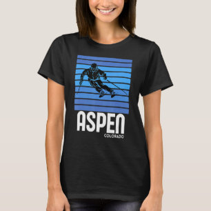 Ski Aspen Colorado Winter Sports Retro Ski T-shirt