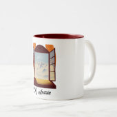 Ski Austria window reisposter. Tweekleurige Koffiemok (Voorkant rechts)