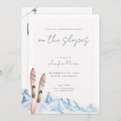 Ski Bachelorette Party Week-end Invitation (Devant / Derrière)