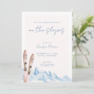 Ski Bachelorette Party Weekend Invitation Kaart