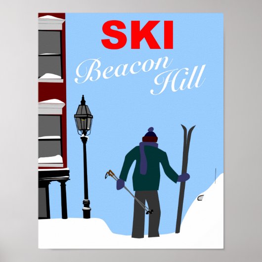 Ski Beacon Hill Boston Poster (Voorkant)