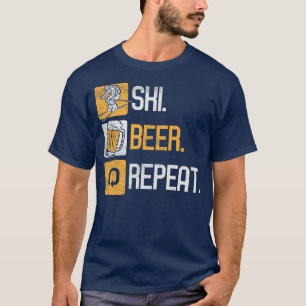 Ski Beer Herhaalt Funny Winter Snow Sports Alpine T-shirt