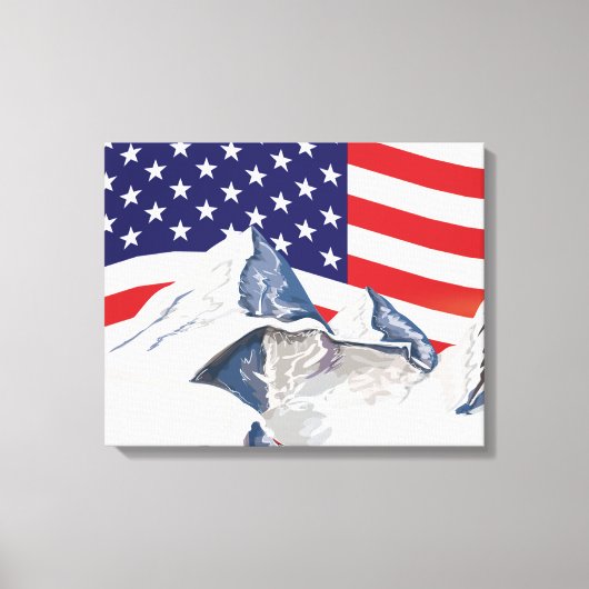 Ski bergen canvas afdruk (Voorkant)