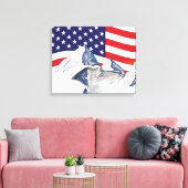 Ski bergen canvas afdruk (Insitu (Woonkamer))
