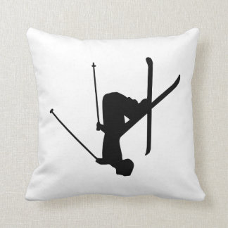 Ski Black Silhouette Kussen