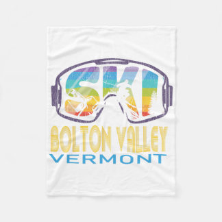 Ski Bolton Valley Vermont Skiing Vacation Fleece Deken