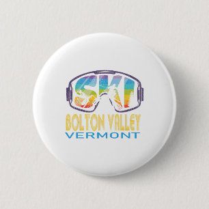 Ski Bolton Valley Vermont Skiing Vacation Ronde Button 5,7 Cm
