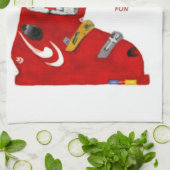 Ski Boot Aller Ski Slide Un Peu Amusant Serviette  (Plié)