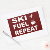 Ski-brandstof herhalen rechthoekige sticker (Envelop)