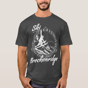 Ski Breckenridge, Colorado  Retro Snow Ski V T-shirt