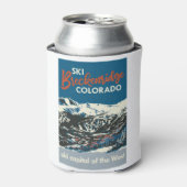  Ski BReckenridge Poster Blue Blikjeskoeler (Blikje Voorkant)