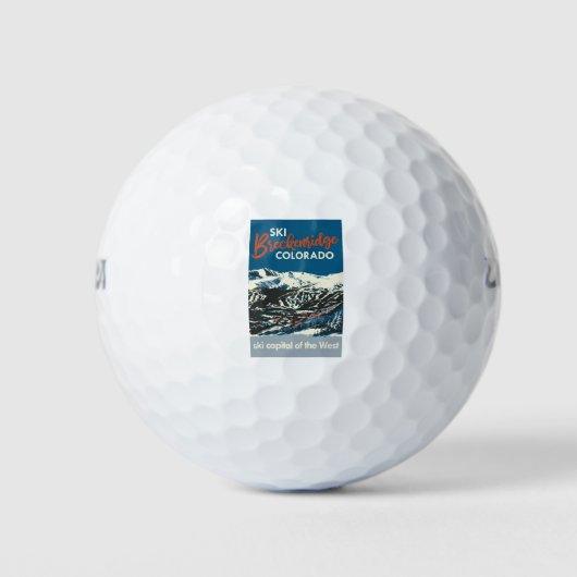 Ski BReckenridge Poster Blue Golfballen (Voorkant)