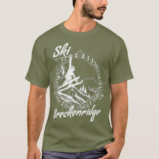 Ski Breckenridge  Retro Colorado Snow T-shirt
