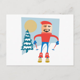 Ski Briefkaart