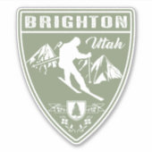 Ski Brighton Utah Sticker (Voorkant)