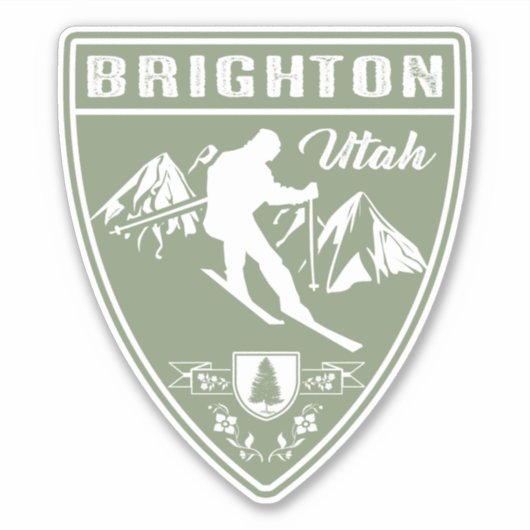 Ski Brighton Utah Sticker (Voorkant)