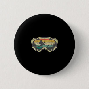 Ski Bril Berg Sneeuw Skien Retro Winter Vakantie Ronde Button 5,7 Cm