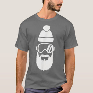 Ski-bril met baard t-shirt