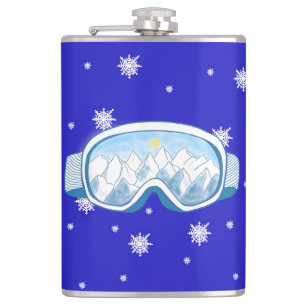 Ski Bril Sneeuwvlok Dans Heupfles