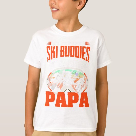 Ski Buddies noemen me Papa Skiing Skier Winter Spo T-shirt (Voorkant)