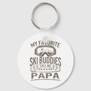 Ski Buddies Papa Skibril Snowboarden Opa Sleutelhanger