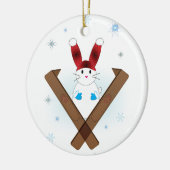 Ski Bunny Keramisch Ornament (Links)