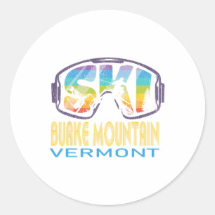 Ski Burke Mountain Vermont Skivakantie Ronde Sticker