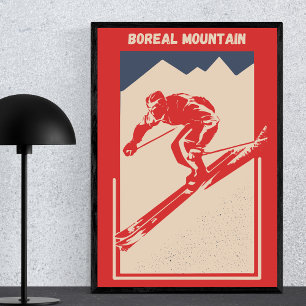 Ski California Resort Boreal Mountain Poster
