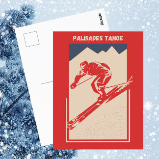  Ski California Resort Palisades Tahoe Briefkaart