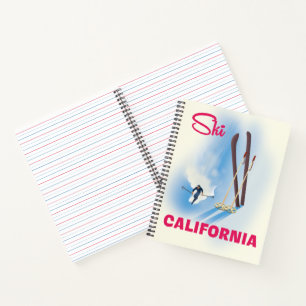 Ski California Travel poster Notitieboek