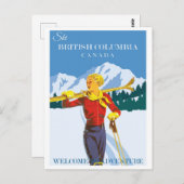  Ski Canada British Columbia Briefkaart (Voorkant / Achterkant)